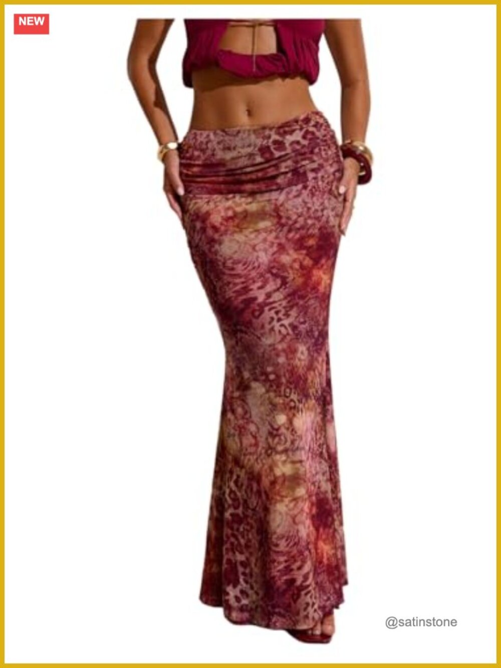 Women's Long Maxi Sheer Mesh Beach Bodycon Skirt Low Waisted